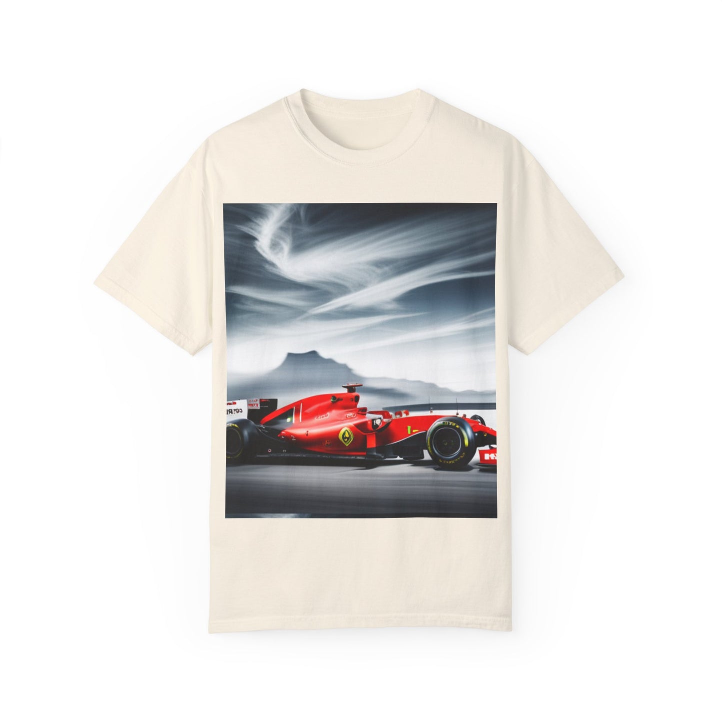 Unisex Garment-Dyed T-shirt Formula 1 Ferrari car design