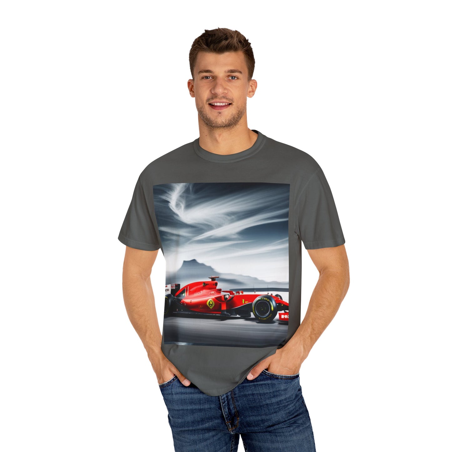 Unisex Garment-Dyed T-shirt Formula 1 Ferrari car design