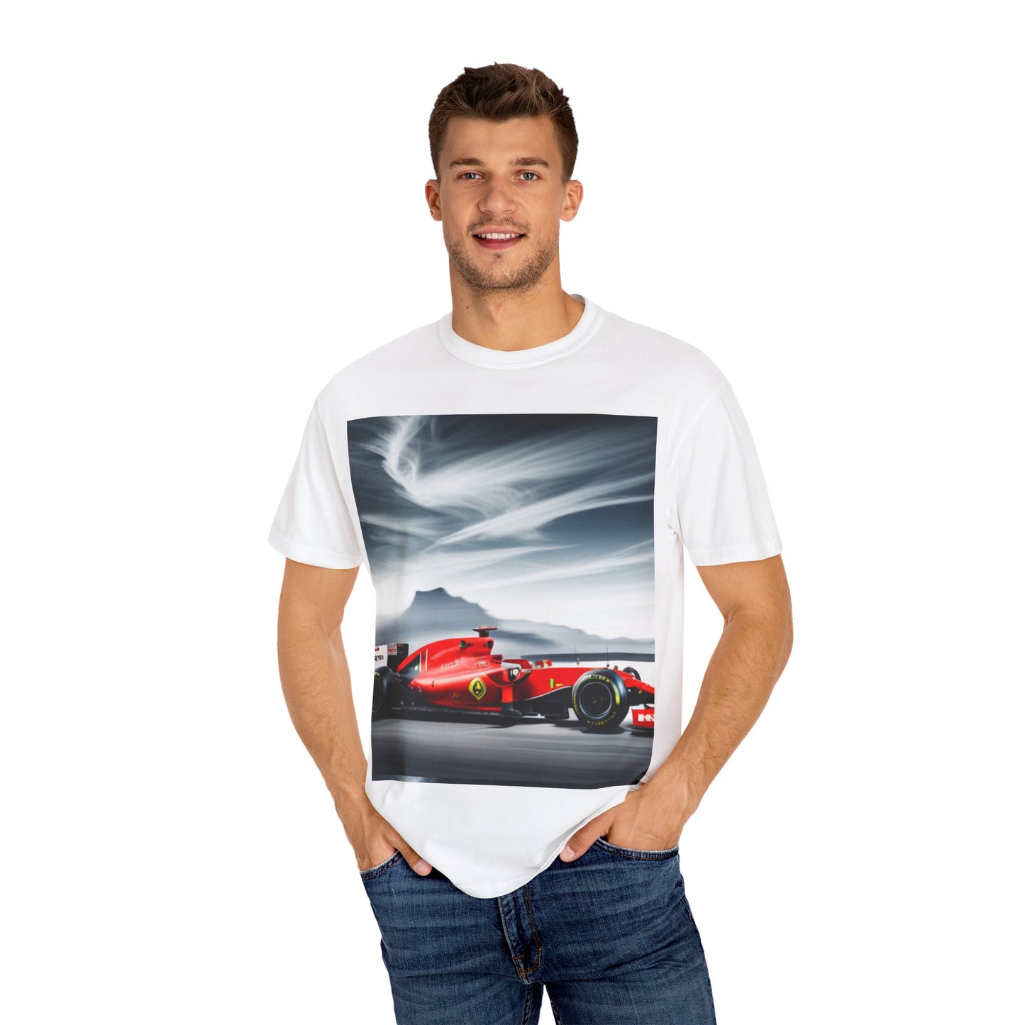 Unisex Garment-Dyed T-shirt Formula 1 Ferrari car design