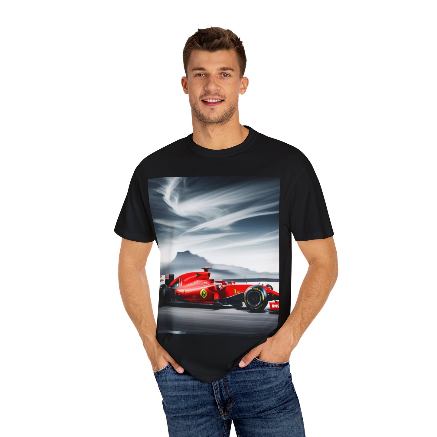 Unisex Garment-Dyed T-shirt Formula 1 Ferrari car design